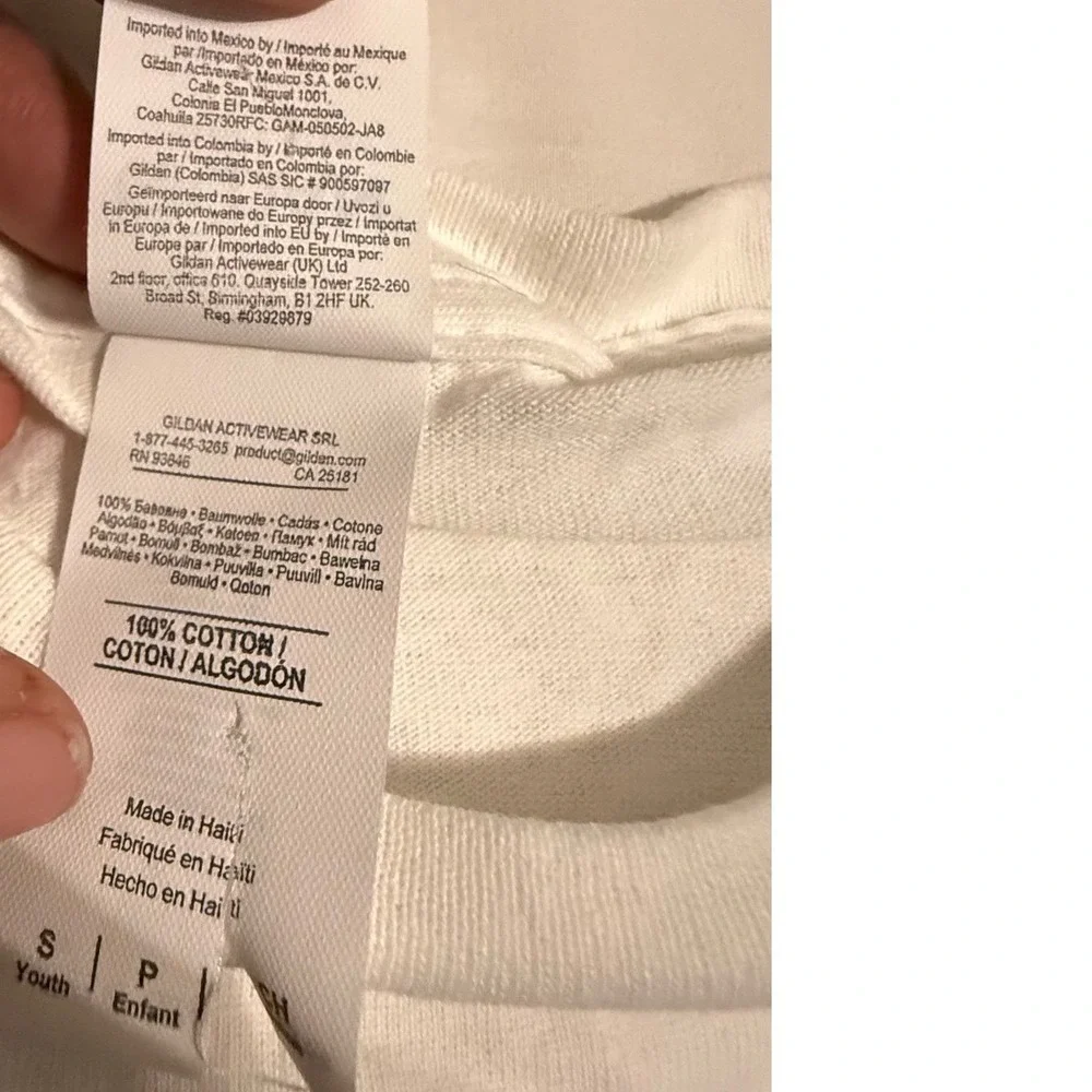 NASA Houston We Have A Problem Youth Small White Graphic T-Shirt‎ NEW